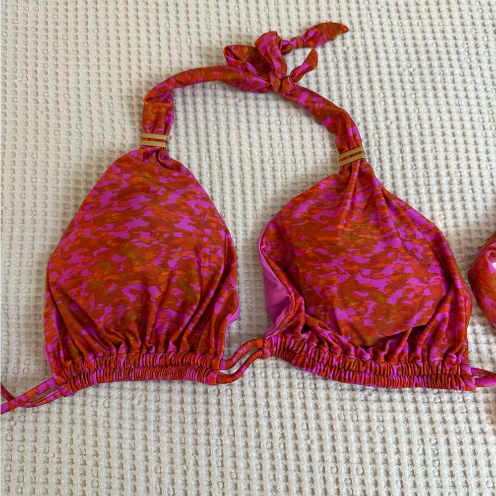 VIX pink&orange bikini top size DD